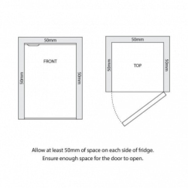 Nero Fridge & Freezer 78L White - Cafe Supply