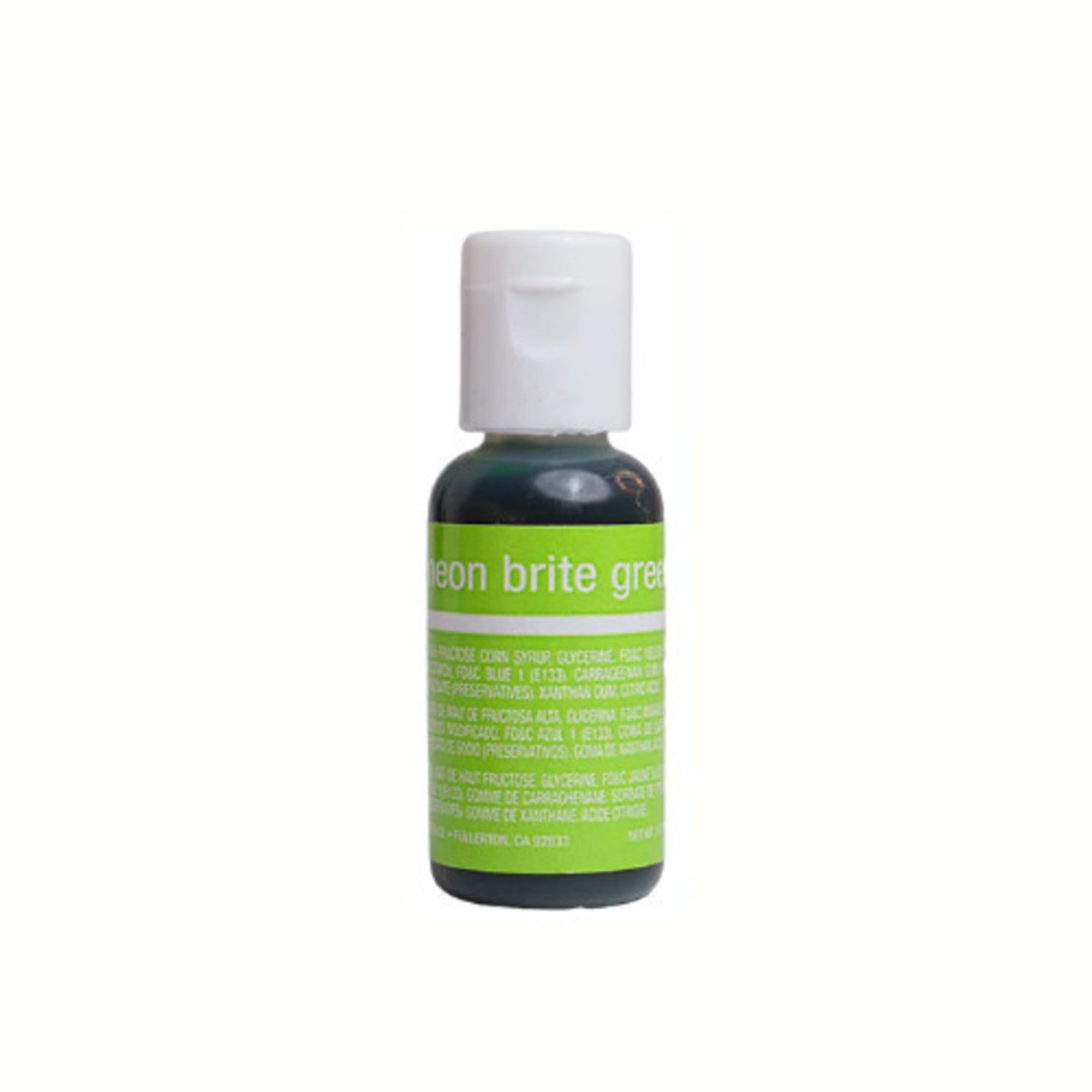Chefmaster Liqua Gel Neon Brite Green (Box of 12) - Cafe Supply