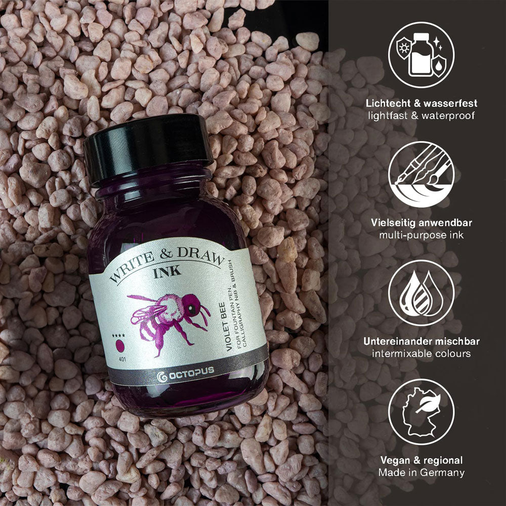 Octopus Fluids Write and Draw Ink 401 Violet Bee 50ml