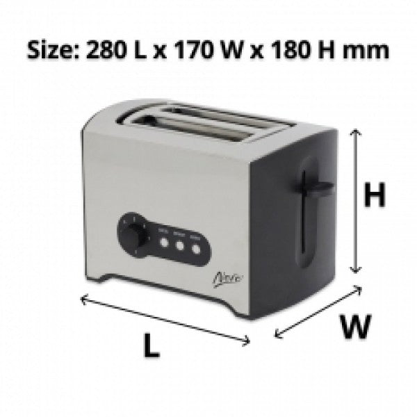 Nero S/S Toaster 2 Slice 850W - Cafe Supply