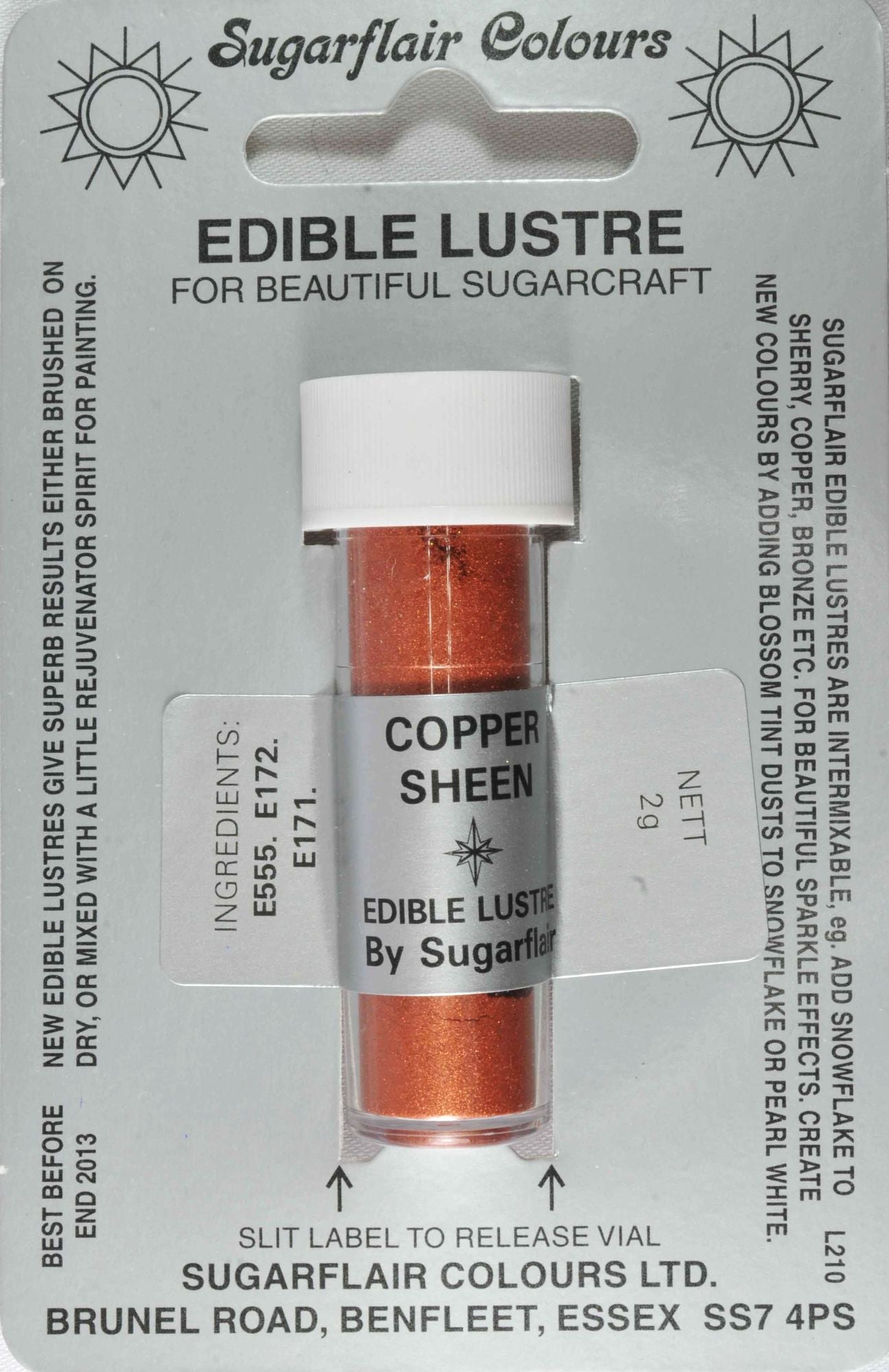 Sugarflair Edible Lustre Colour Copper Sheen - Cafe Supply