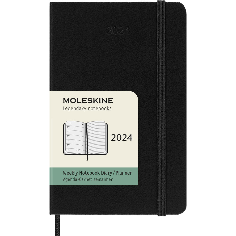 Moleskine Diary 12 Month Weekly + Notes HC Pocket Black