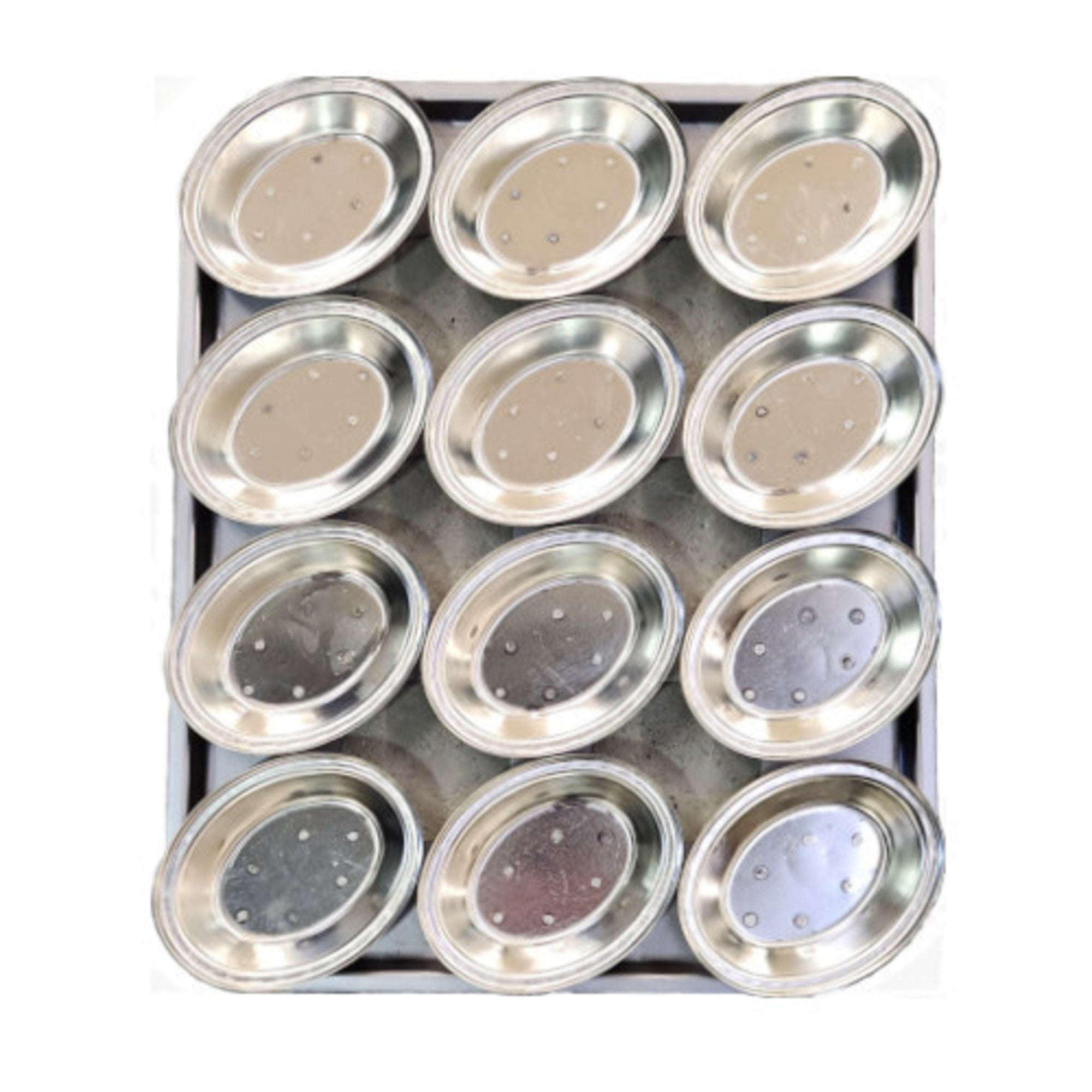 Palletized Pie Tins, (12) Oval , Tray size 460x360mm - Cafe Supply