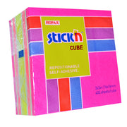 Stick'n Cube 76x76mm 400 sheets Magenta & Assorted Neon
