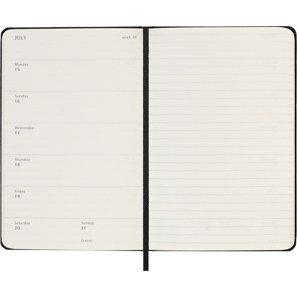 Moleskine Diary 12 Month Weekly + Notes HC Pocket Black