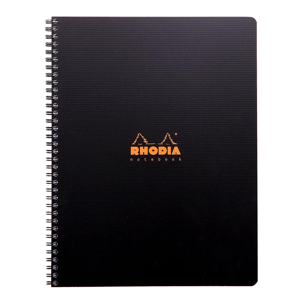 Rhodiactive Notebook Spiral A4+ Lined Black