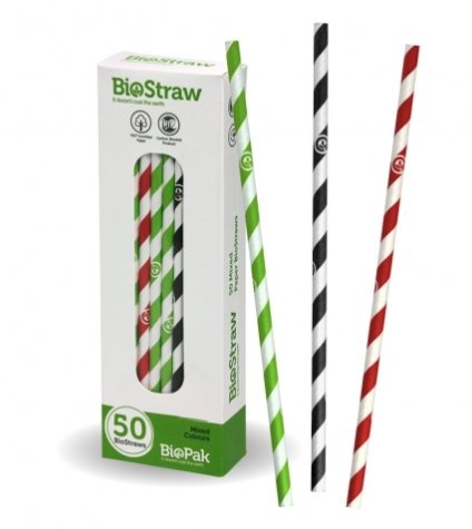 6MM MIXED REGULAR STRAWS - 50PK - Cafe Supply