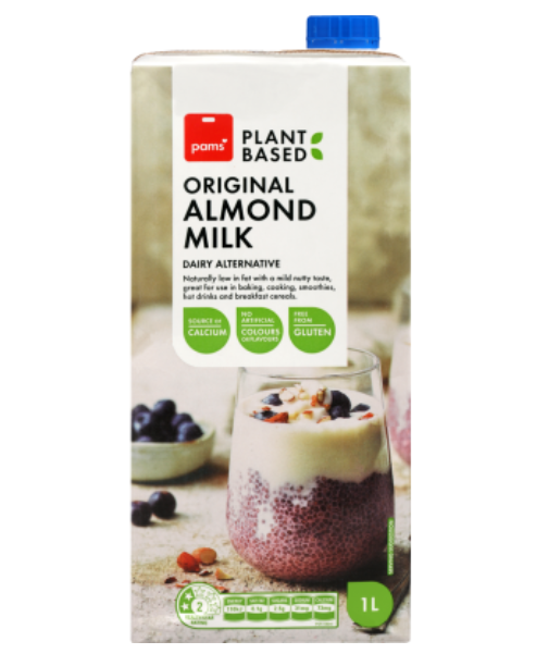 Pams Plant Based Original Almond Milk 1l - Cafe Supply