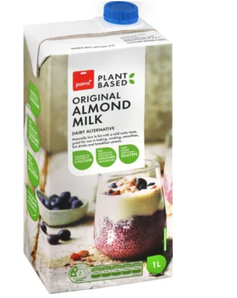 Pams Plant Based Original Almond Milk 1l - Cafe Supply