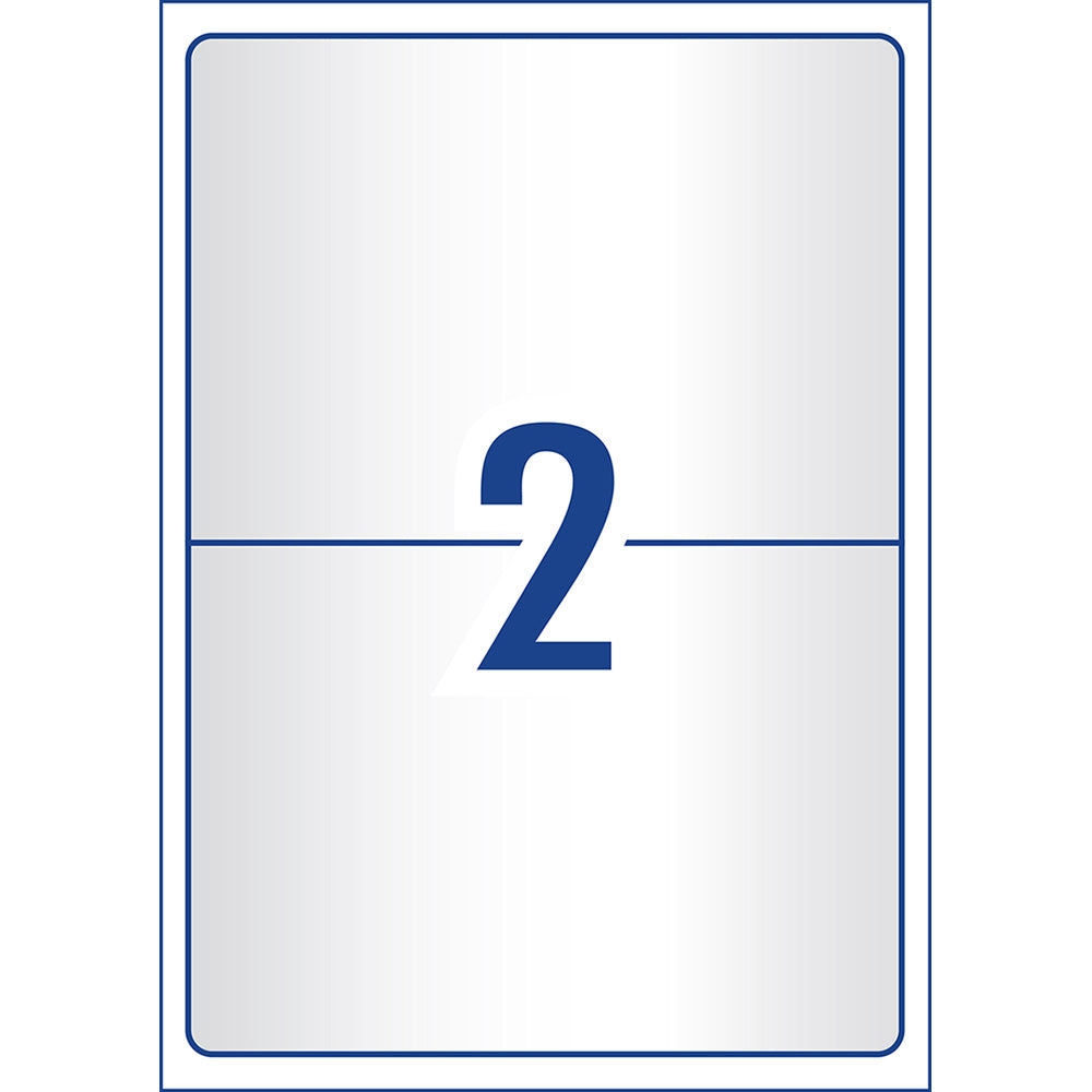 Avery Shipping Label L7566 Crystal Clear 199.6x143.5mm 2up 25 Sheets - Cafe Supply