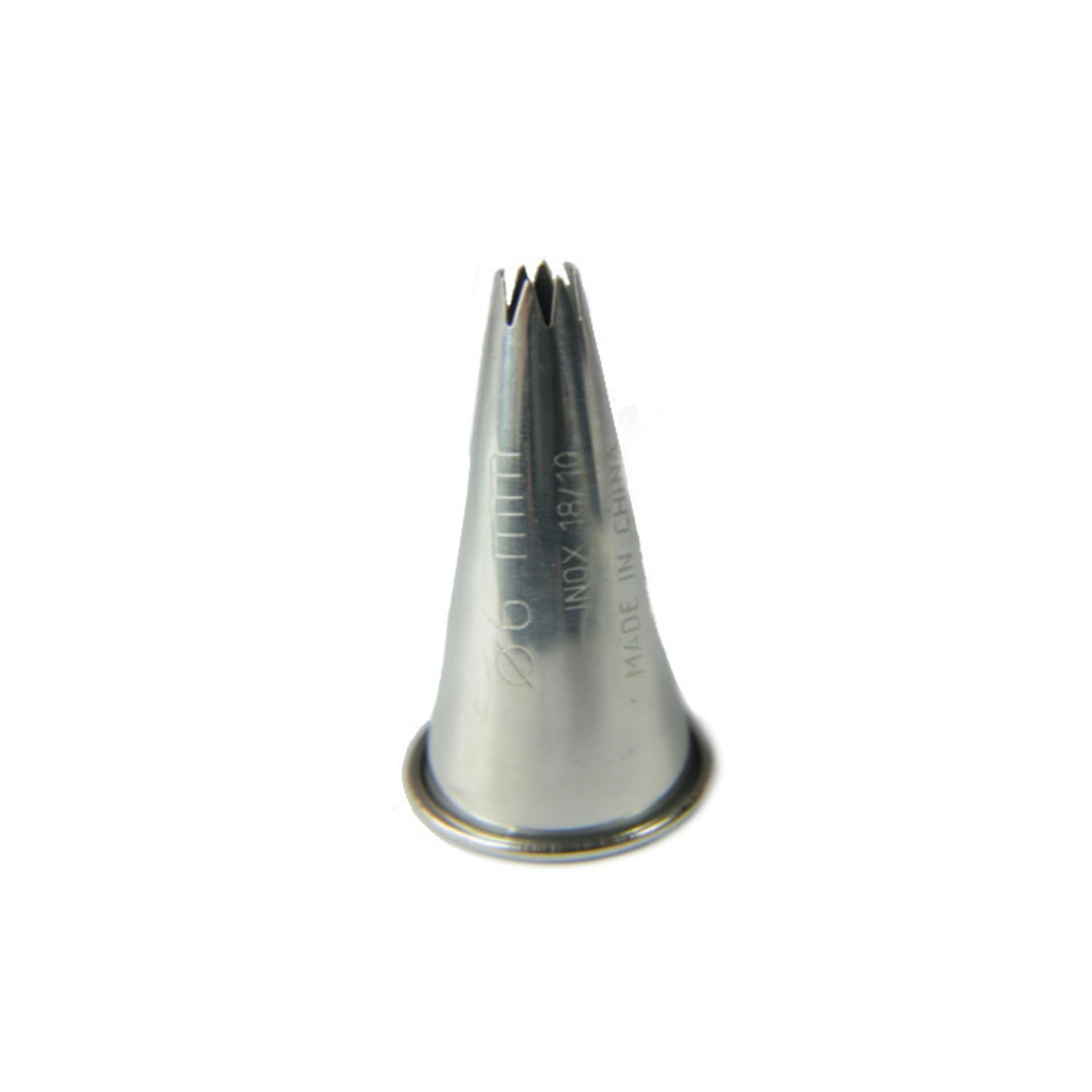 Large Stainless Steel Star 6mm Piping Tube, 5cm length - Cafe Supply