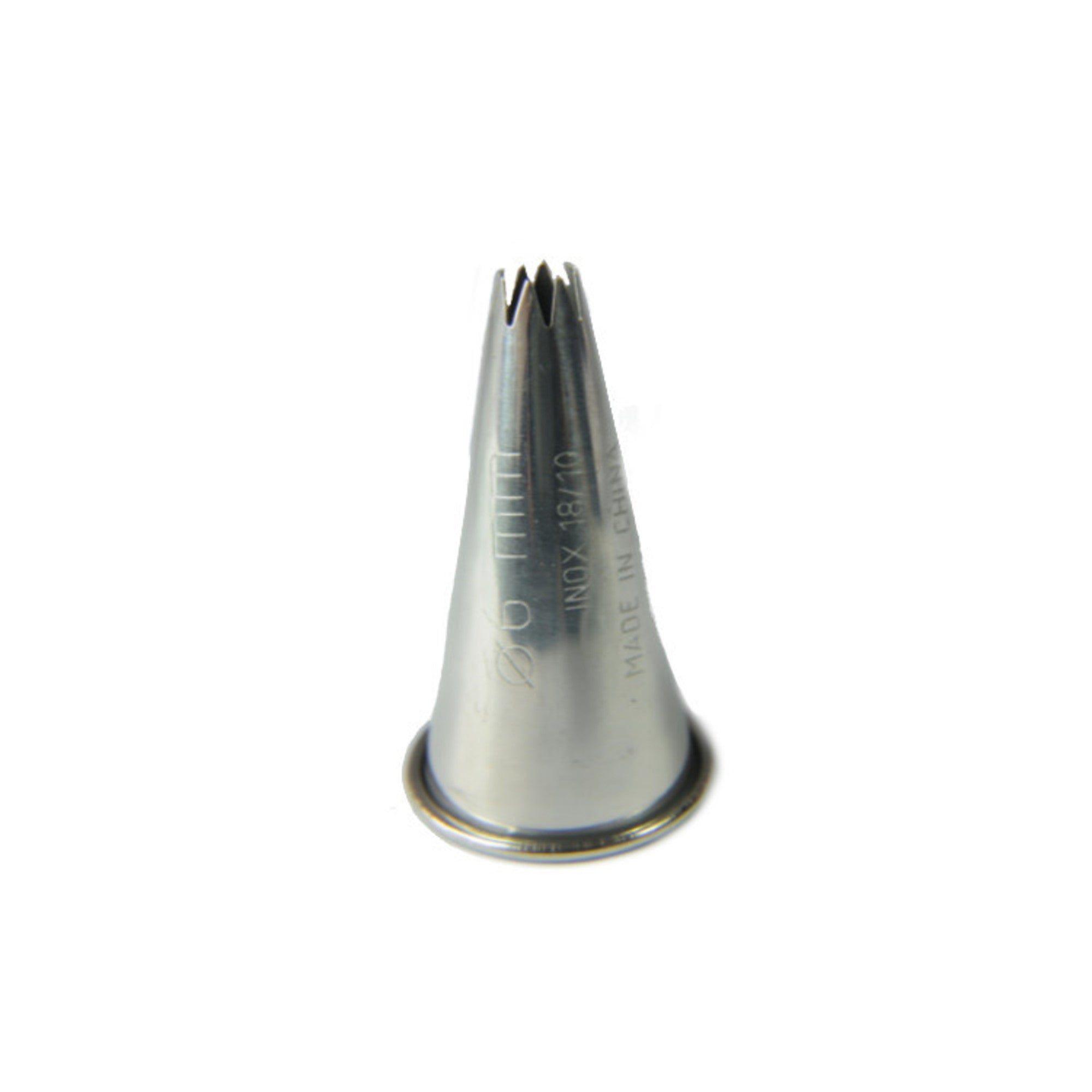 Large Stainless Steel Star 6mm Piping Tube, 5cm length - Cafe Supply
