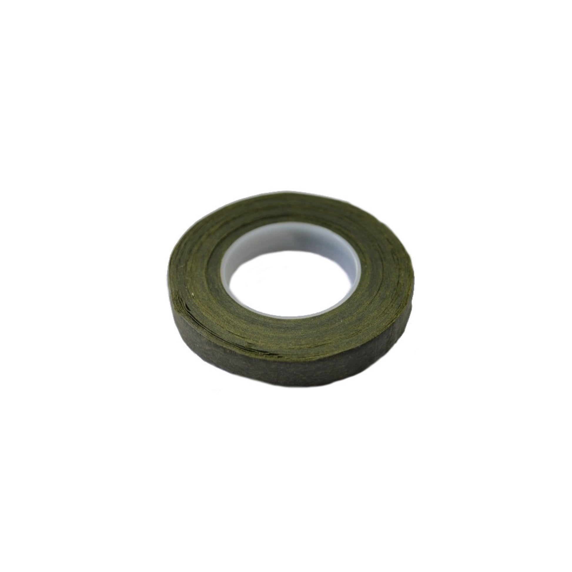 Avocado Green waxed paper, 12mm wide floral tape - Cafe Supply
