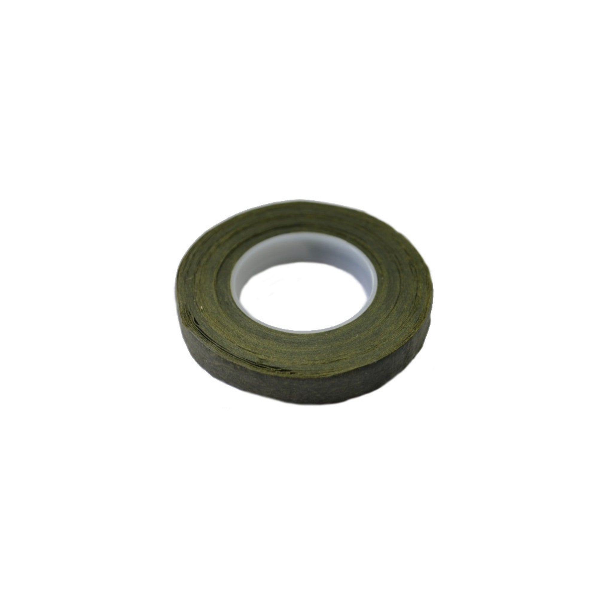 Avocado Green waxed paper, 12mm wide floral tape - Cafe Supply