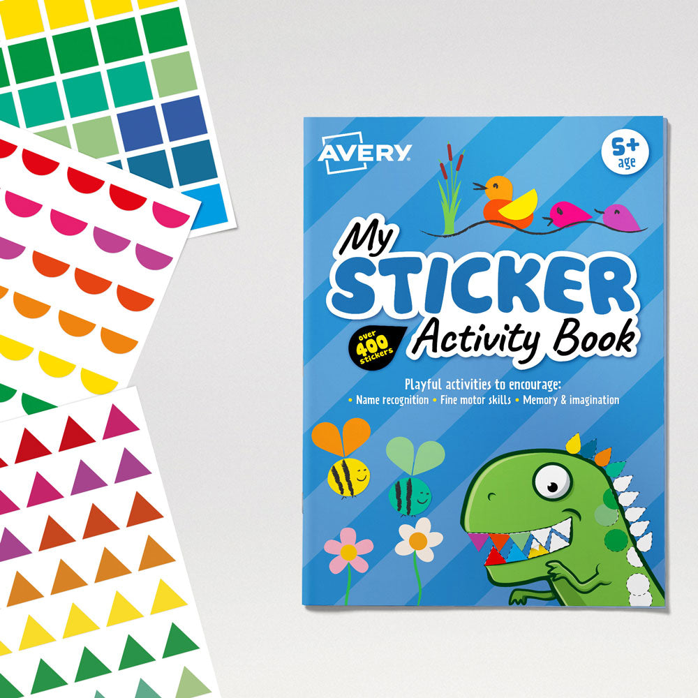 Avery Sticker Activity Book Blue 210x297mm 6 Sheets - Cafe Supply