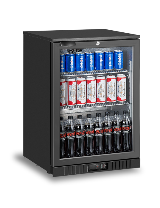 One swing door back bar cooler