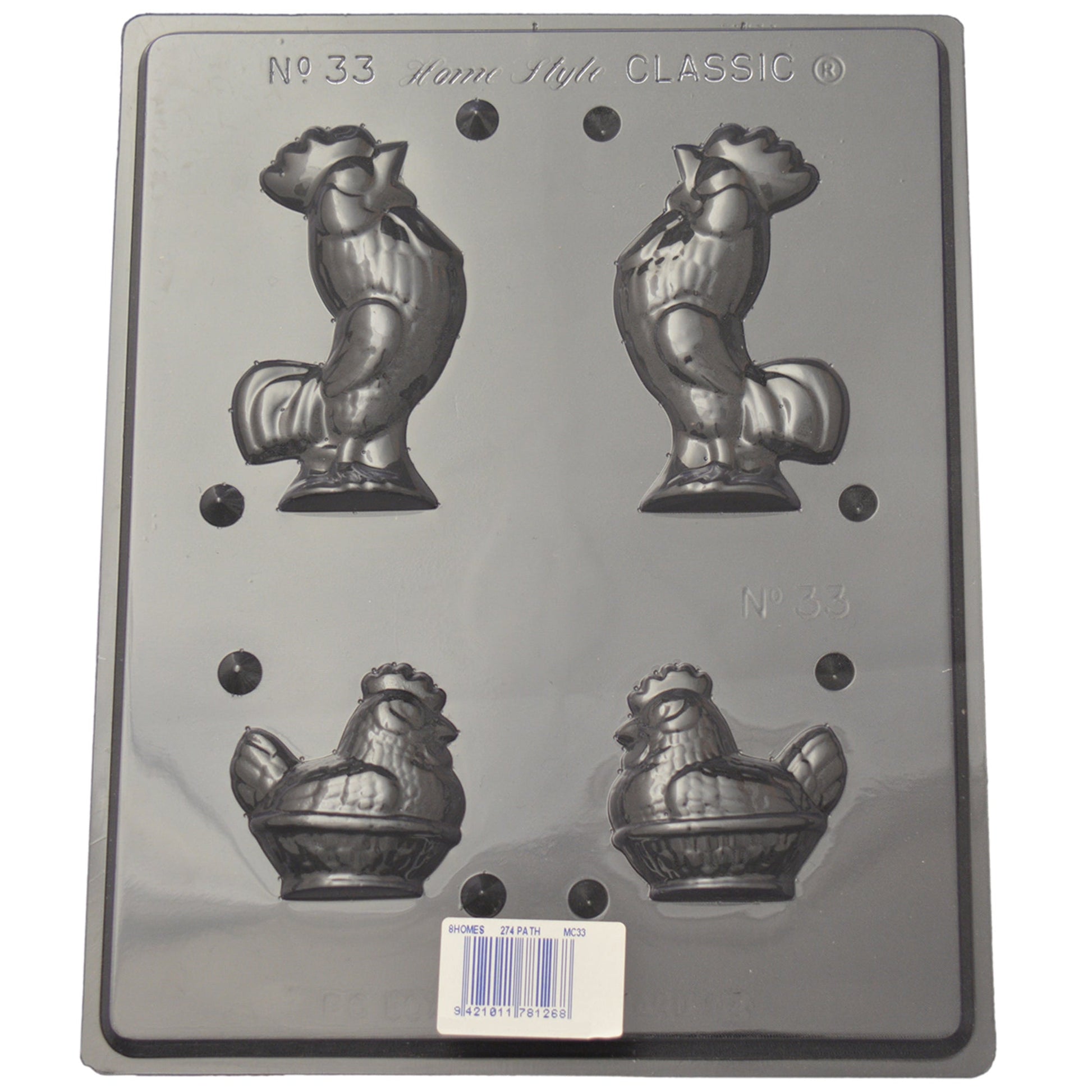 Rooster & Hen Mould (0.6mm) - Cafe Supply