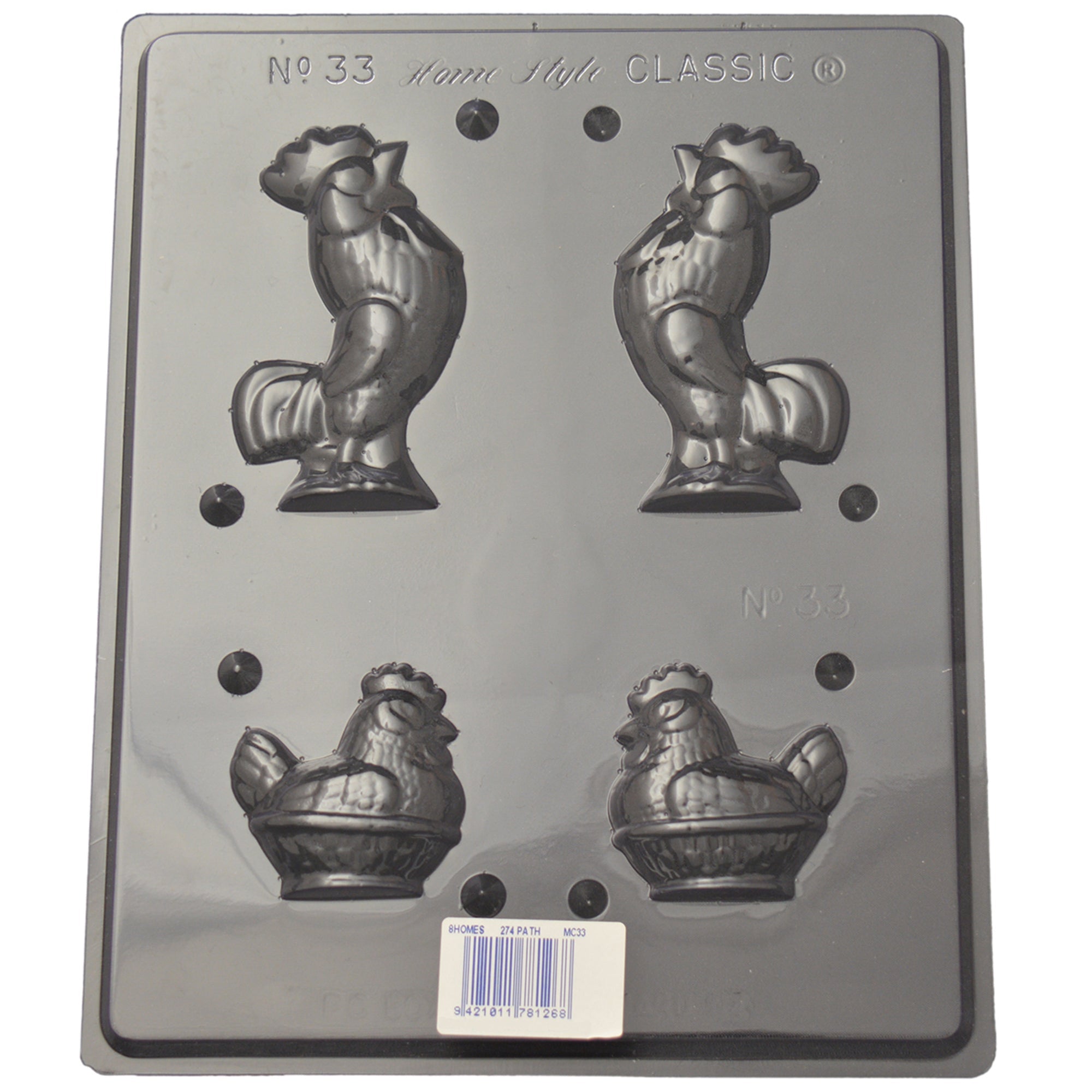 Rooster & Hen Mould (0.6mm) - Cafe Supply