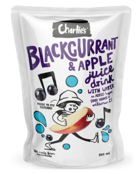 Charlie's Blackcurrant & Apple Juice Drink With Water 200ml - Cafe Supply