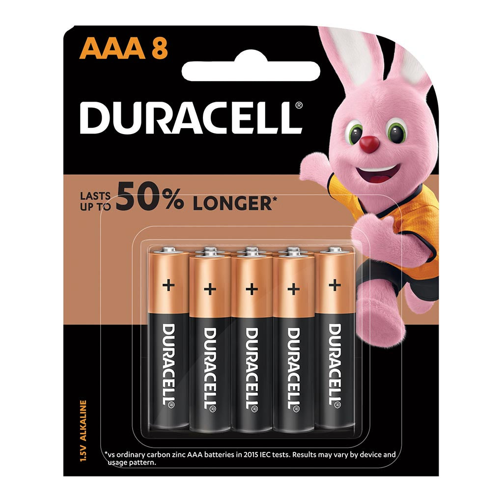 Duracell Coppertop Alkaline AAA Battery, Pack of 8