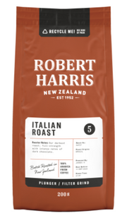 Robert Harris Italian Roast Plunger Filter Grind 100% Arabica Fresh Coffee 200g