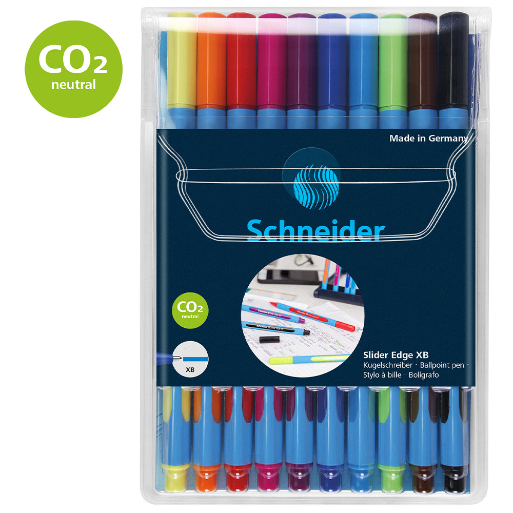 Schneider Ballpoint Pen Slider Edge XB Assorted Wallet 10 pieces