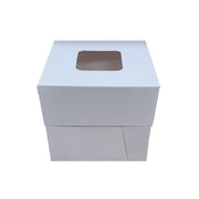 Tall Cake Box (Window - 6" x 6" x 6") - Cafe Supply