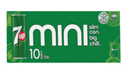 7 Up Mini Soft Drink Cans 10 x 250ml