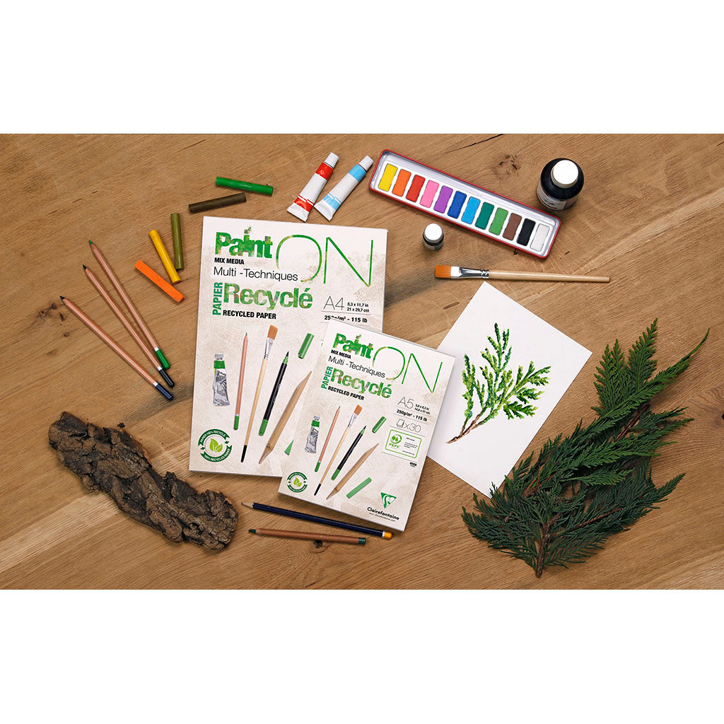 PaintON Recycled Paper Pad White A3 30sh