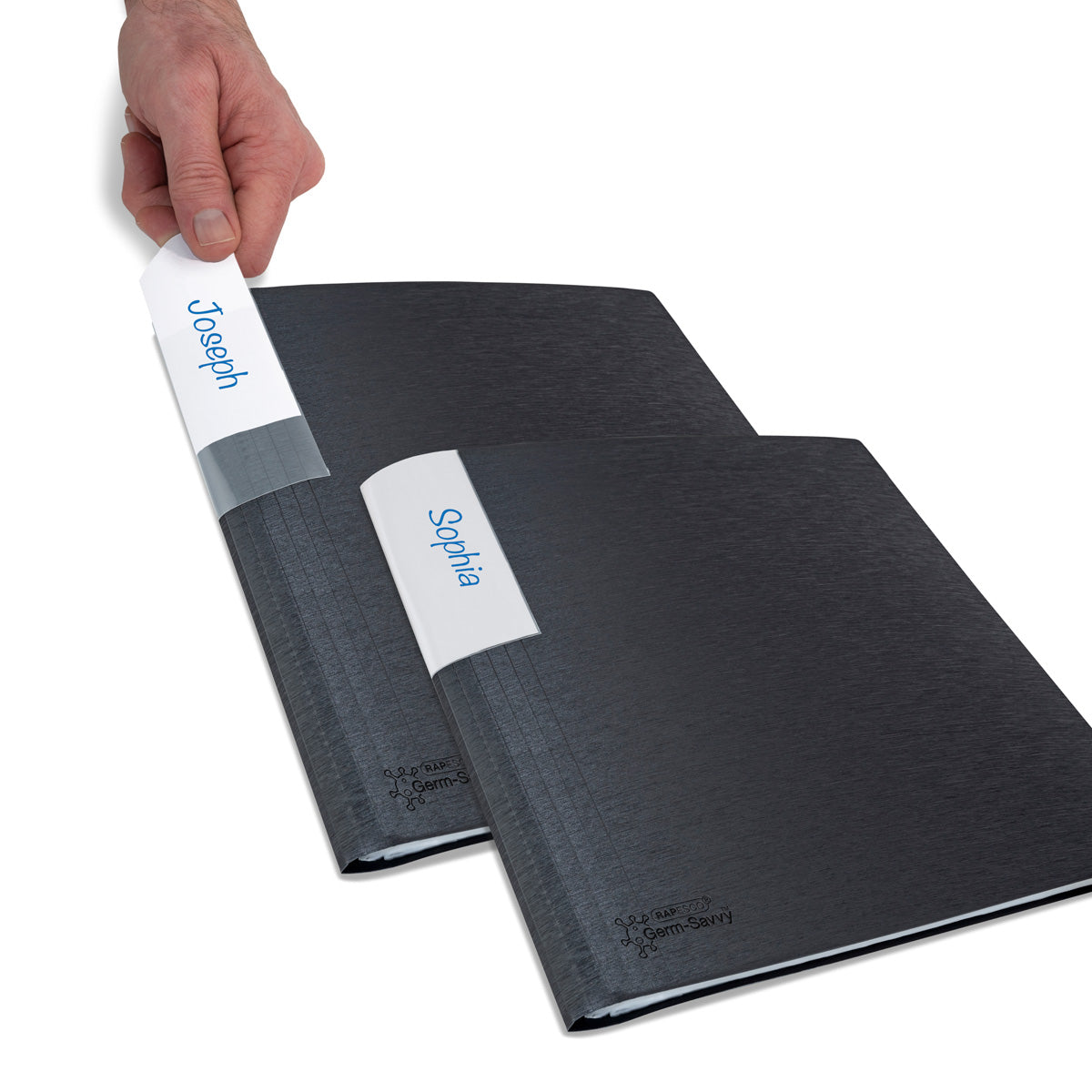 Rapesco Germ-Savvy Antibacterial A4 Display Book 100 Pocket Black - Cafe Supply