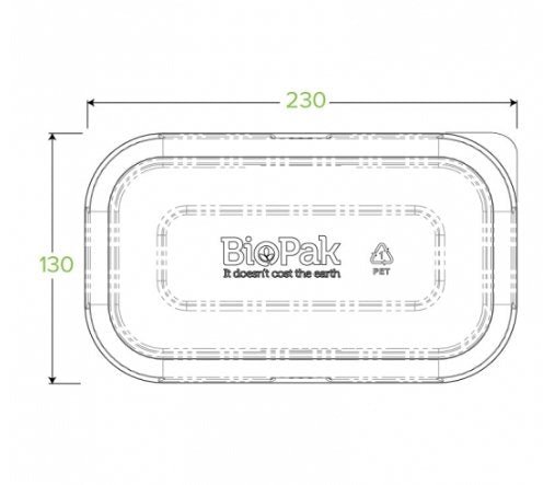 750 & 1,000ML CLEAR RPET TAKEAWAY LID - Cafe Supply