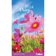 Collins Rosebank Diary Floral Month to View Even Year