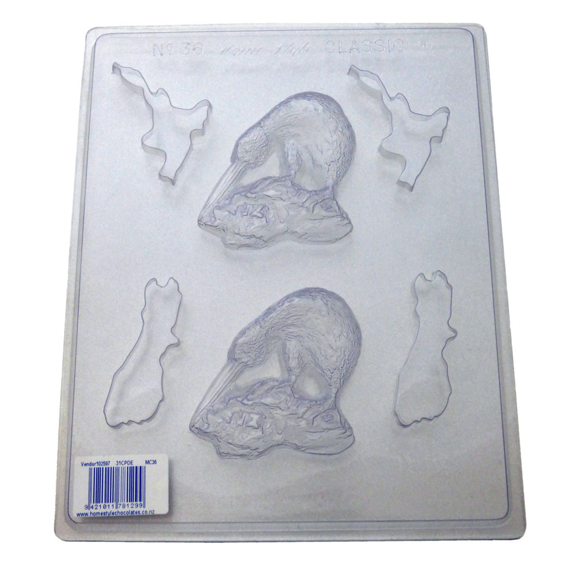 New Zealand & Kiwi Mould (0.6mm) - Cafe Supply