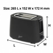 Nero Black Toaster 2 Slice 850W - Cafe Supply
