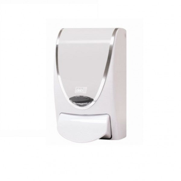 Deb Proline 1L White/Chrome Dispenser - Cafe Supply