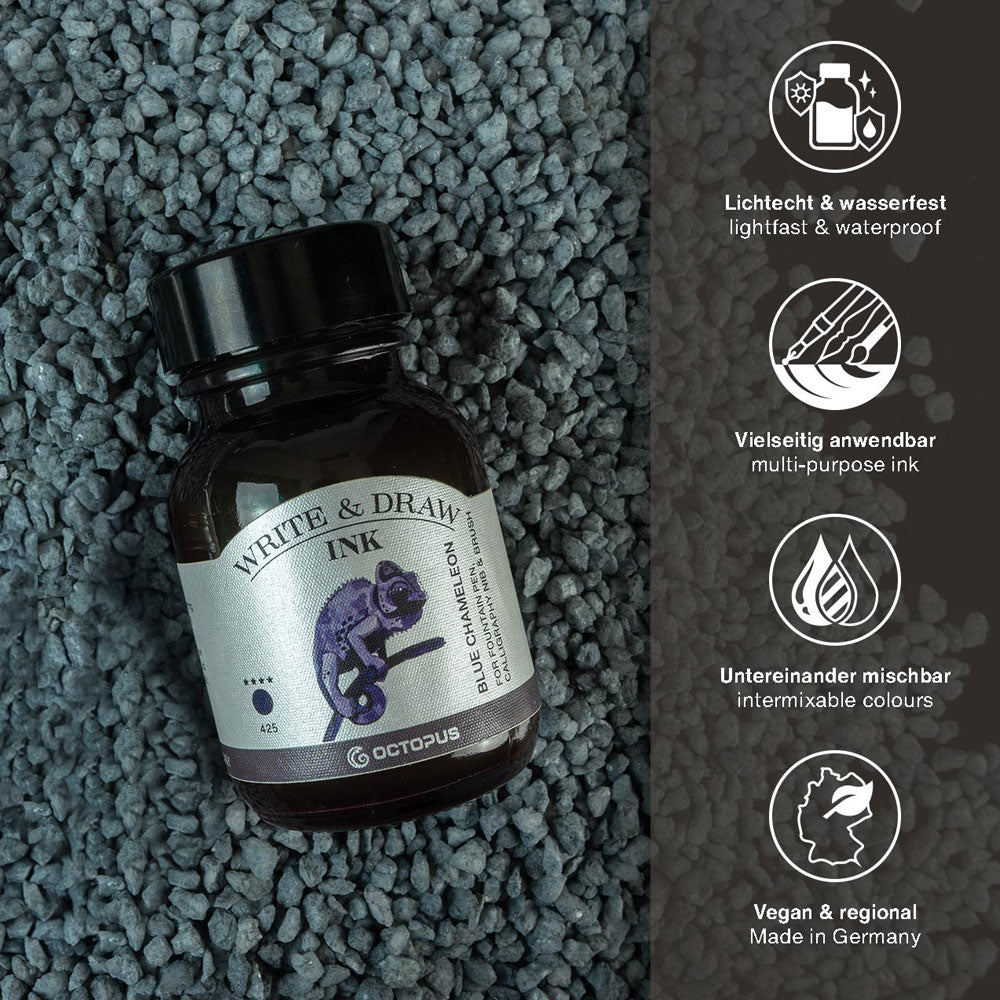Octopus Fluids Write and Draw Ink 425 Blue Chameleon 50ml