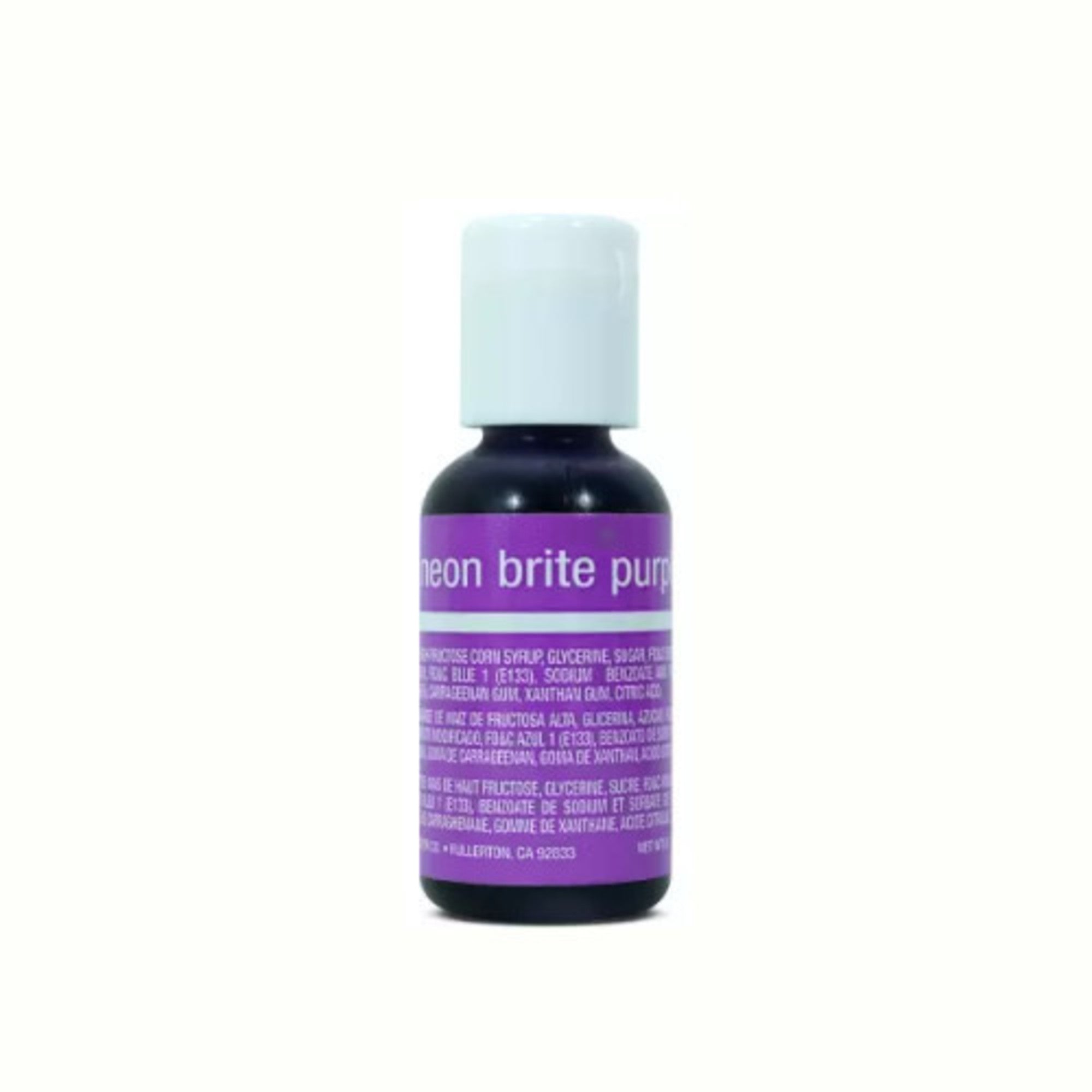 Chefmaster Liqua Gel Purple .70oz Bottle (Box 12) - Cafe Supply