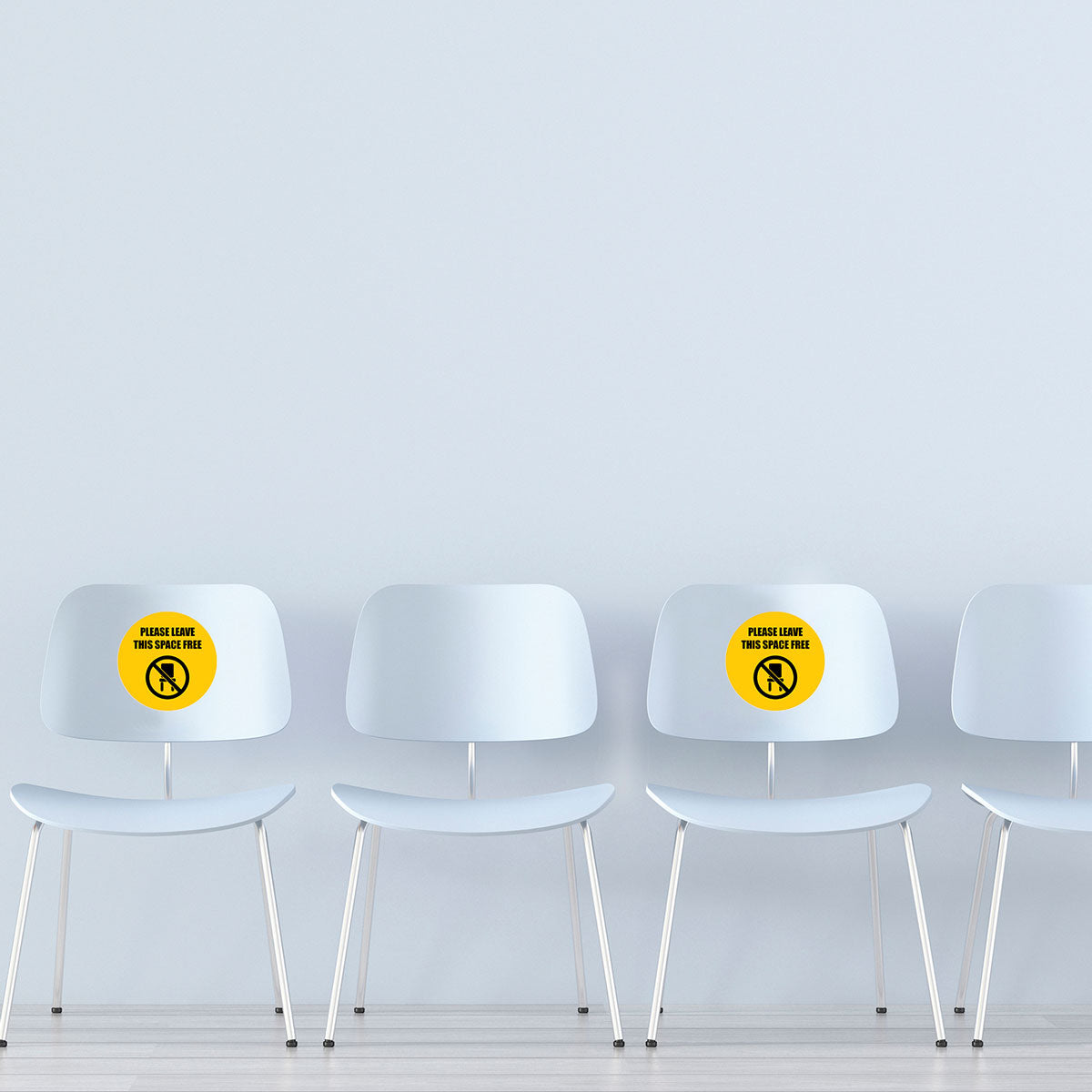 Avery Pre-Printed Self-Adhesive Sign Please Leave this Space Free Round 20cm 5 Sheets - Cafe Supply