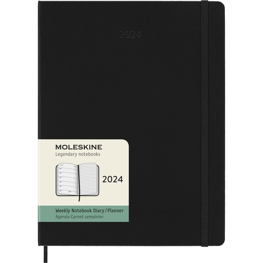 Moleskine Diary 12 Month Weekly + Notes HC XL Black