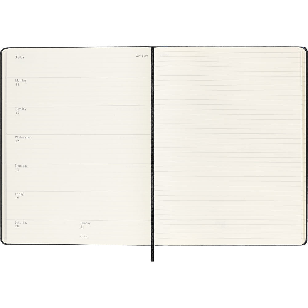 Moleskine Diary 12 Month Weekly + Notes HC XL Black