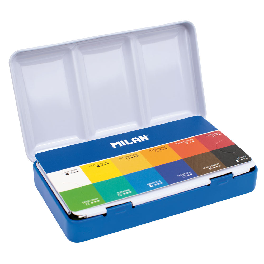 Milan Watercolour Paint Set 12 colour - Cafe Supply