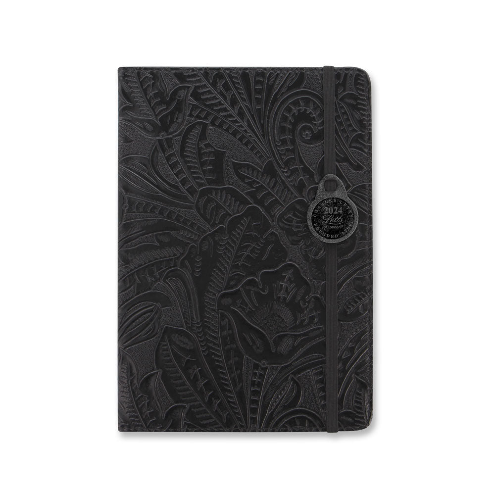 Letts of London Diary Baroque A5 Week to View Black Even Year