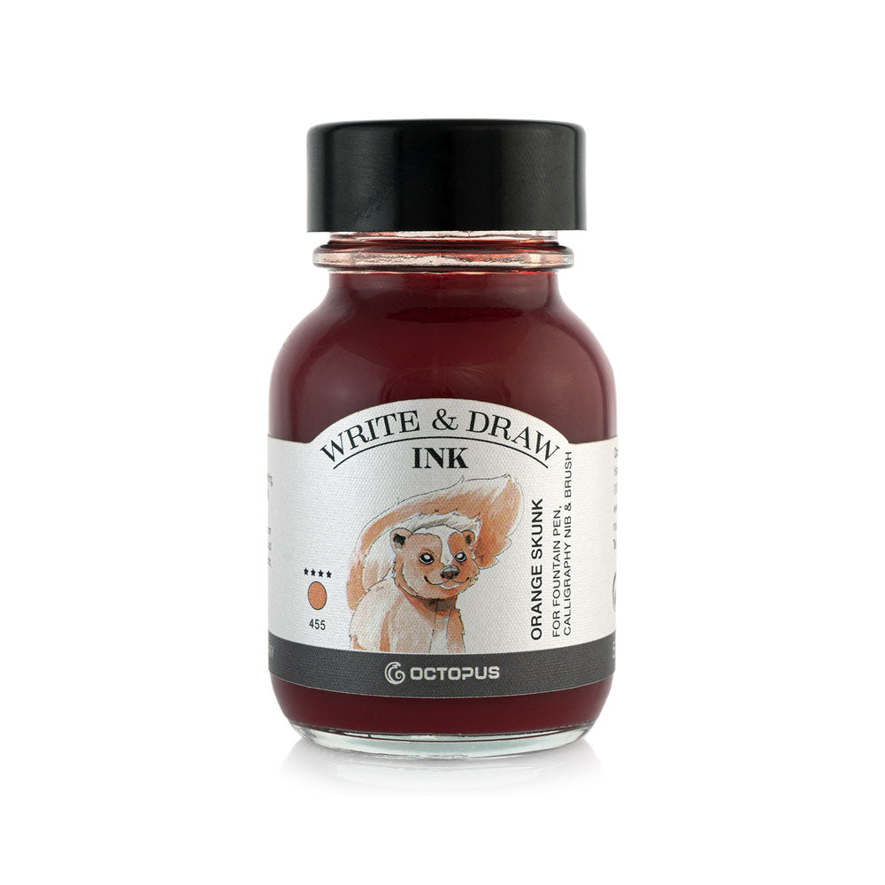 Octopus Fluids Write and Draw Ink 455 Orange Skunk 50ml