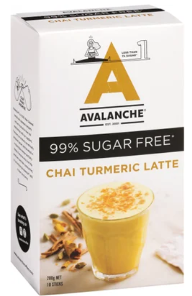 Avalanche 99% Sugar Free Chai Turmeric Latte Coffee Sticks 10 x 20g