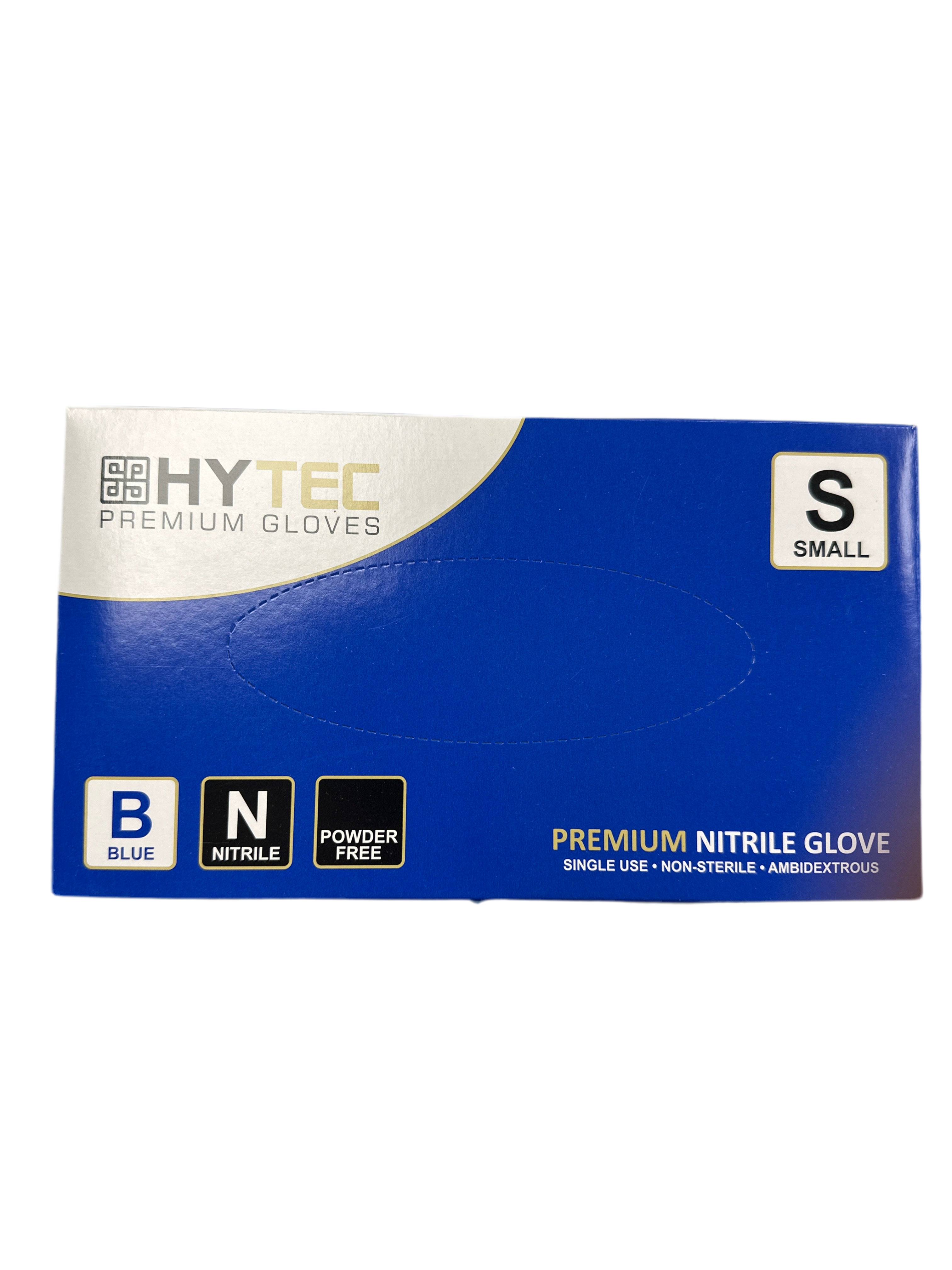 Hytec Blue Nitrile Powder Free Disposable Gloves Small
