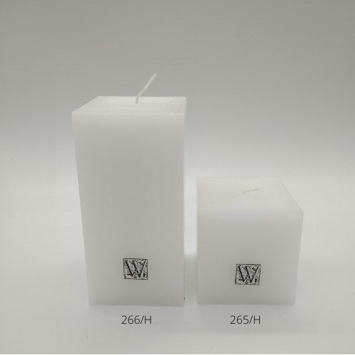 75 x 75 x 75mm CUBE (Square) CANDLE - White - Cafe Supply