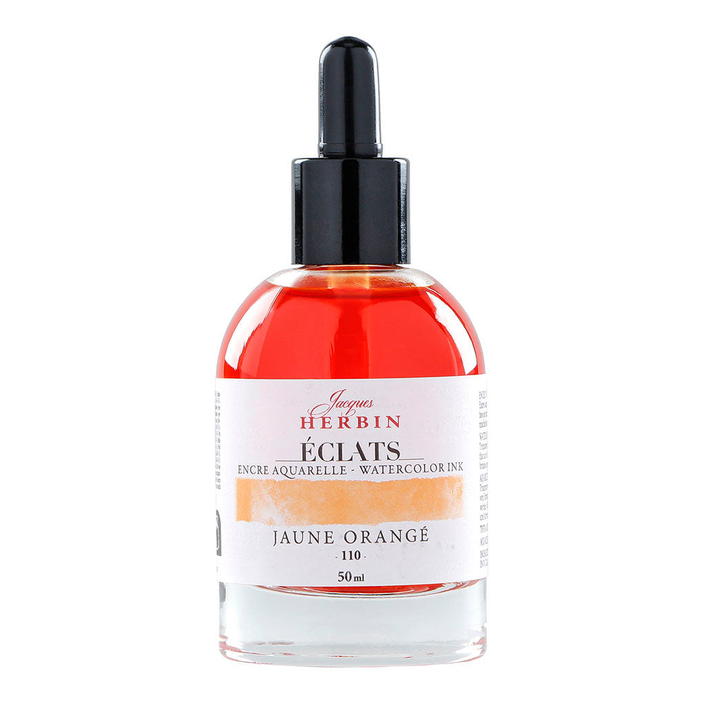 Jacques Herbin Eclats Watercolour Ink 110 Orange Yellow 50ml