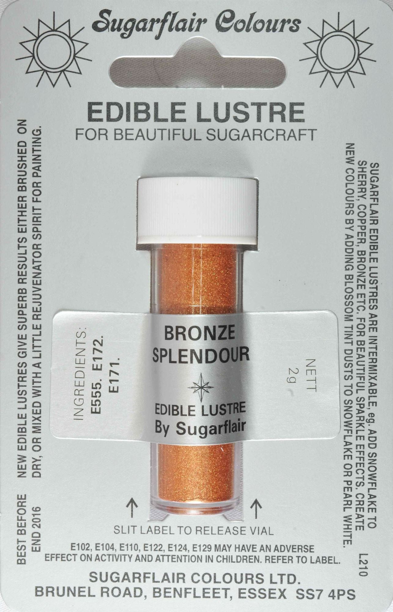 Sugarflair Edible Lustre Colour Bronze Splendor - Cafe Supply