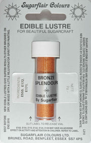 Sugarflair Edible Lustre Colour Bronze Splendor - Cafe Supply