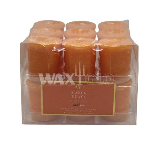 50mm SCENTED VOTIVE CANDLE (18pk) - MANGO GUAVA - Cafe Supply